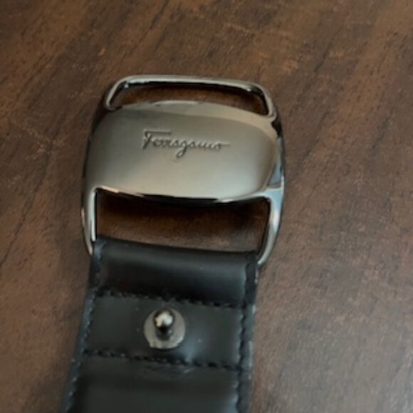 Ferragamo Vintage Women’s Belt, Black Metal Buckle - Picture 2 of 6
